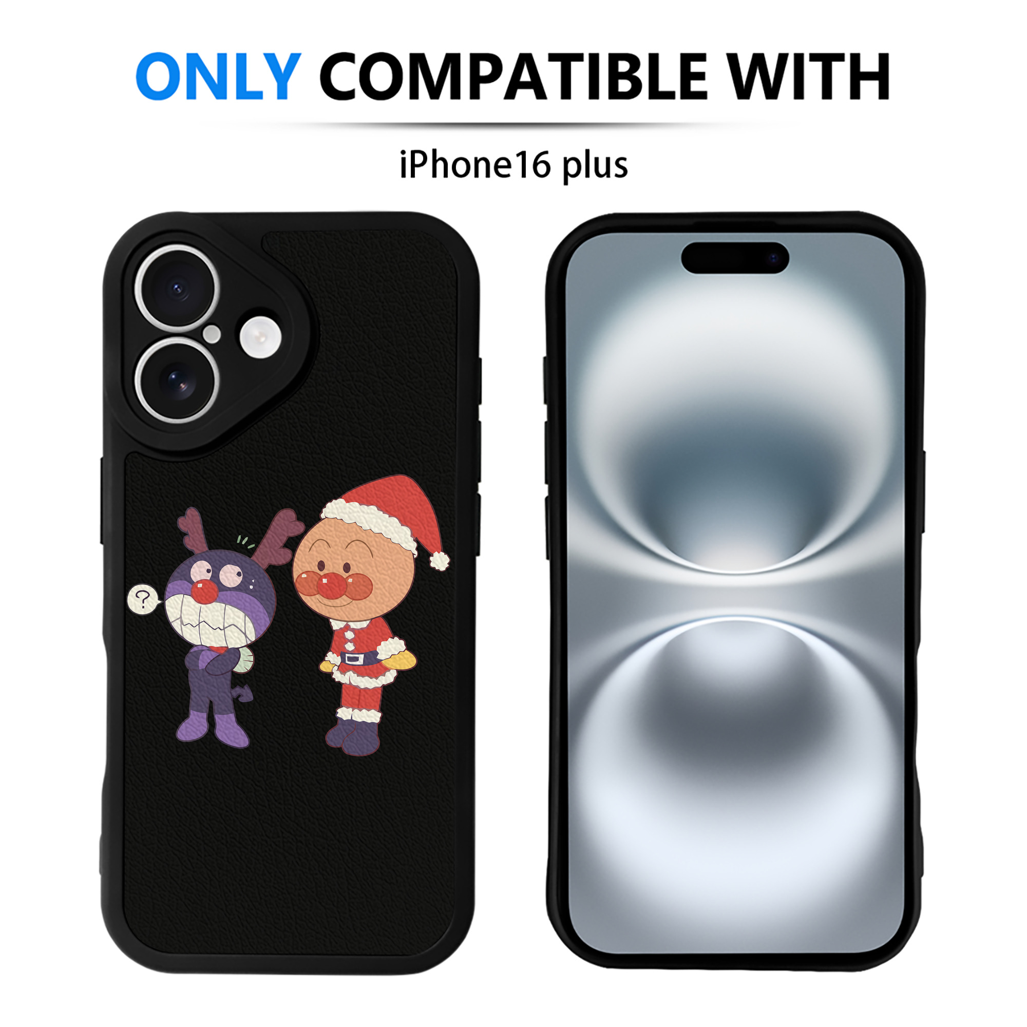 （画像用） アンパンマン Anpanman 【iPhone 16シリーズ対応】シリコンスマホケース（レザー調） 材質：シリコン